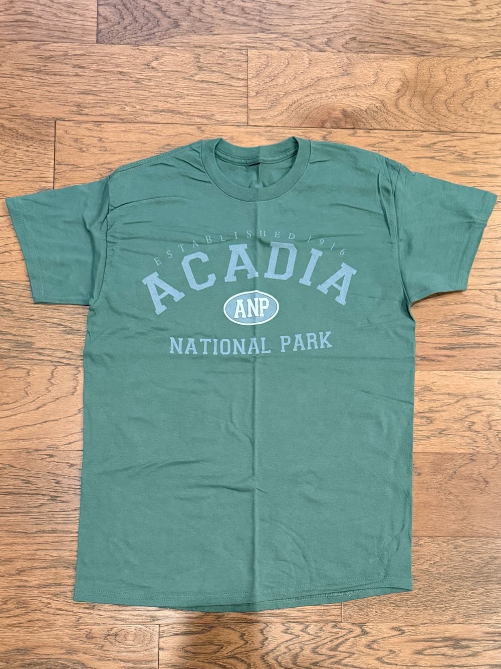 Acadia National Park Green Logo Tee